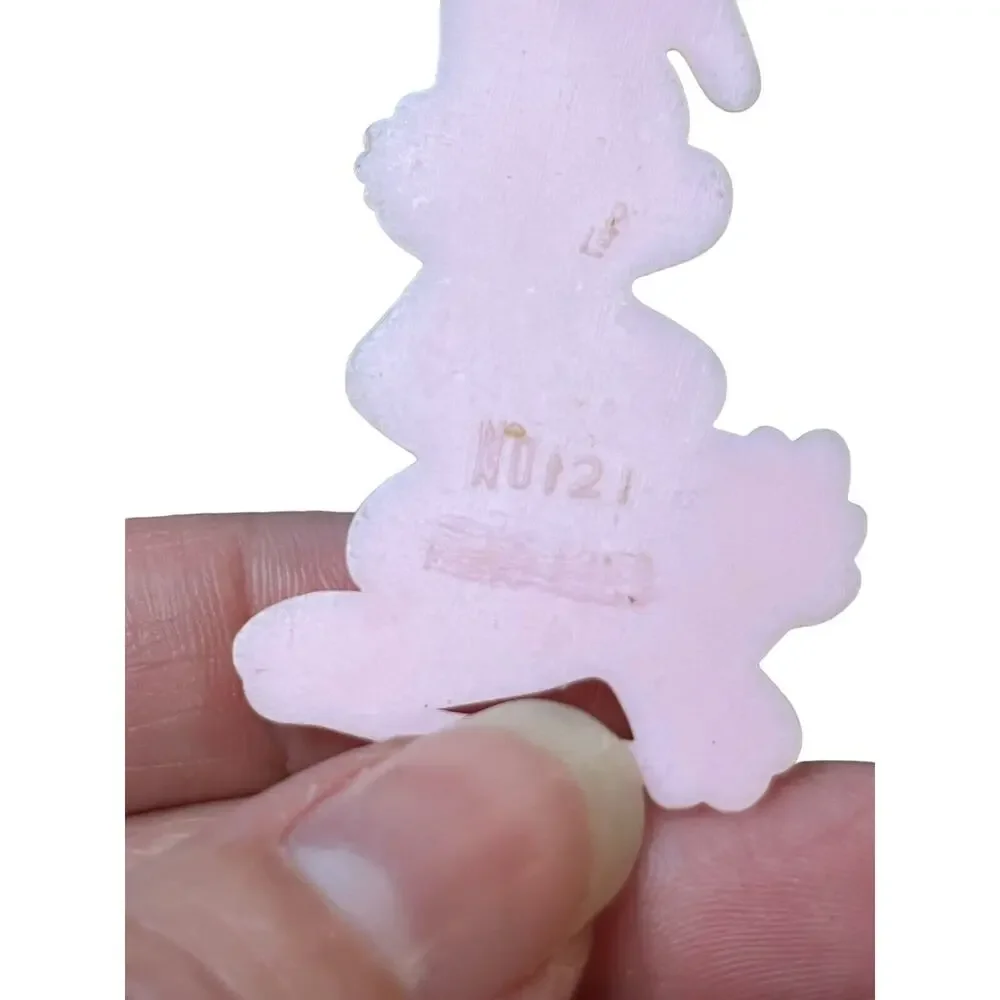 Vintage Halloween & Easter Cake Toppers Cupcake Bunny Bat Lot of 3